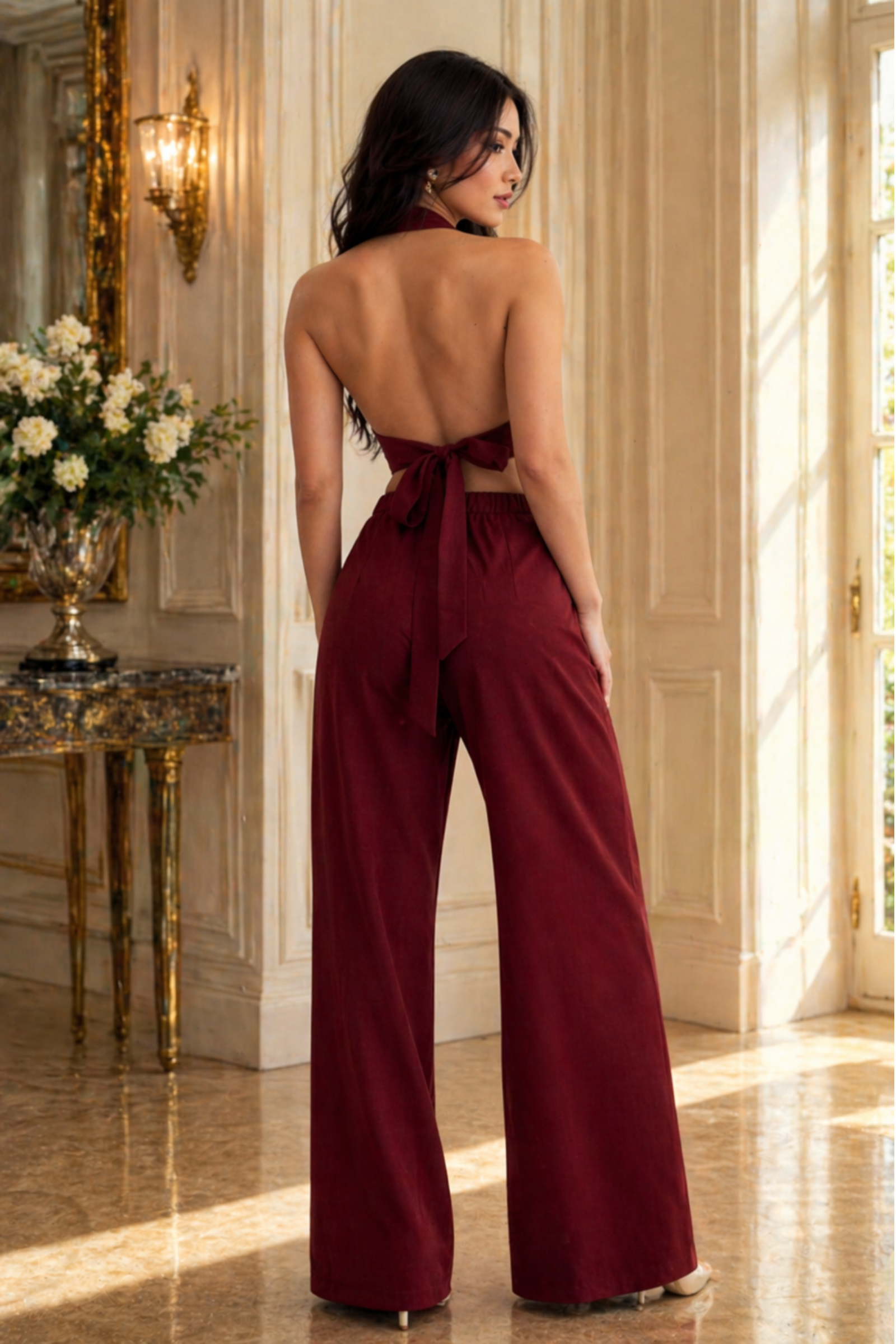 Rouge Bordeaux Luxe Coord-Set