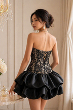 Obsidian Midnight Muse Lace Corset Cocktail Dress