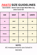 Azure Denim – Button Tank & High-Waist Wide-Leg Jeans Coord-Set