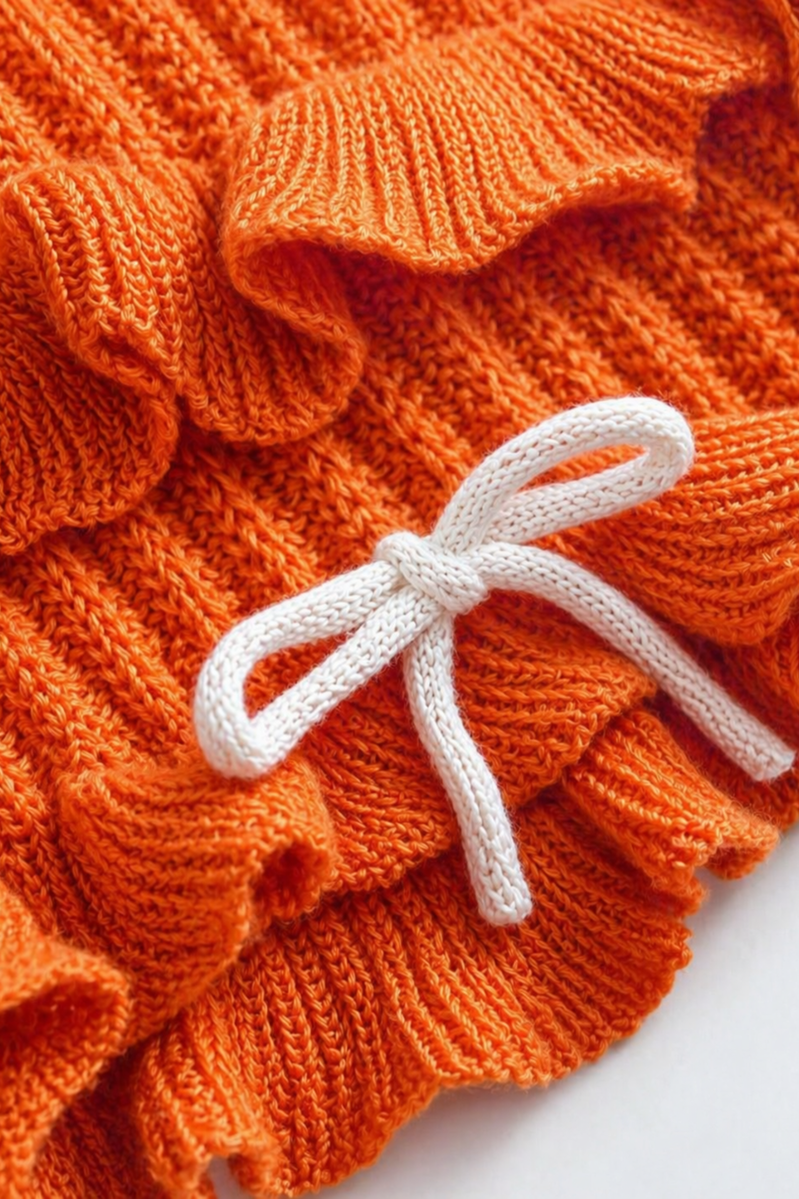 Sweet Tangerine Y2K Crochet Beach – Women’s Knit Summer Coord-Set
