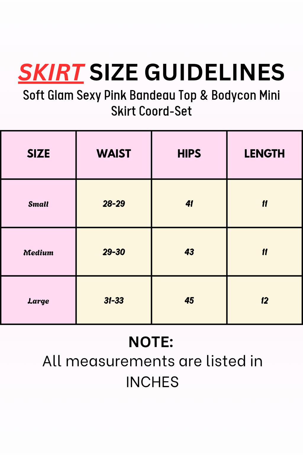 Soft Glam Sexy Pink Bandeau Top & Bodycon Mini Skirt Coord-Set