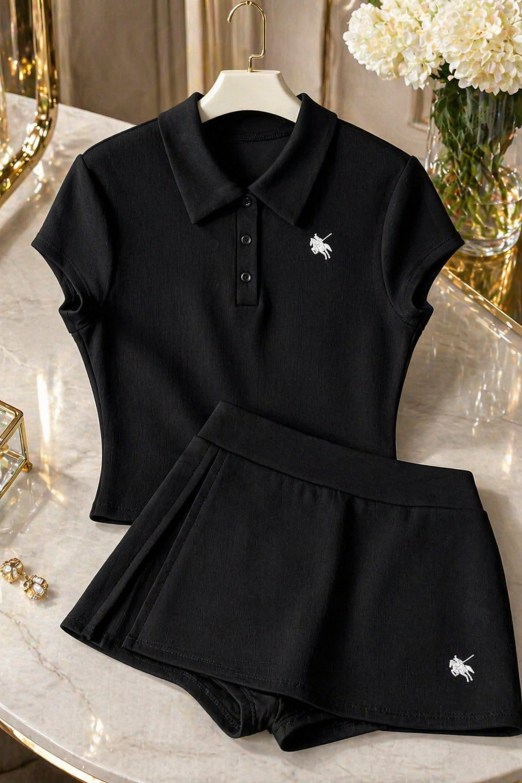 Active Novae Chic Polo Shirt and Skort Coord-Set